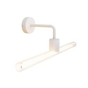 Fermaluce Esse14, applique en métal avec extension courbe – blanc, Sans ampoule