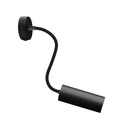 Lampada Fermaluce Flex 30 con mini rosone con interruttore e faretto con paralume Tub-E14 – Senza lampadina, Nero