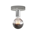 Lampada Fermaluce in metallo con lampadina Globo G95 – Senza Matter, Cromo