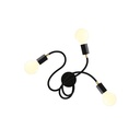 Flex 60 applique ou plafonnier flexible à lumière diffuse avec ampoule LED G95 – Matter ON/OFF, Sans ampoule, Noir