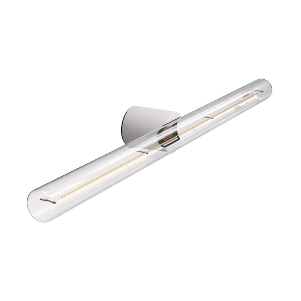 [KPLS14DPB] Esse14 wall or ceiling lamp for linear LED S14d bulb, waterproof IP44 (Without bulb, White)