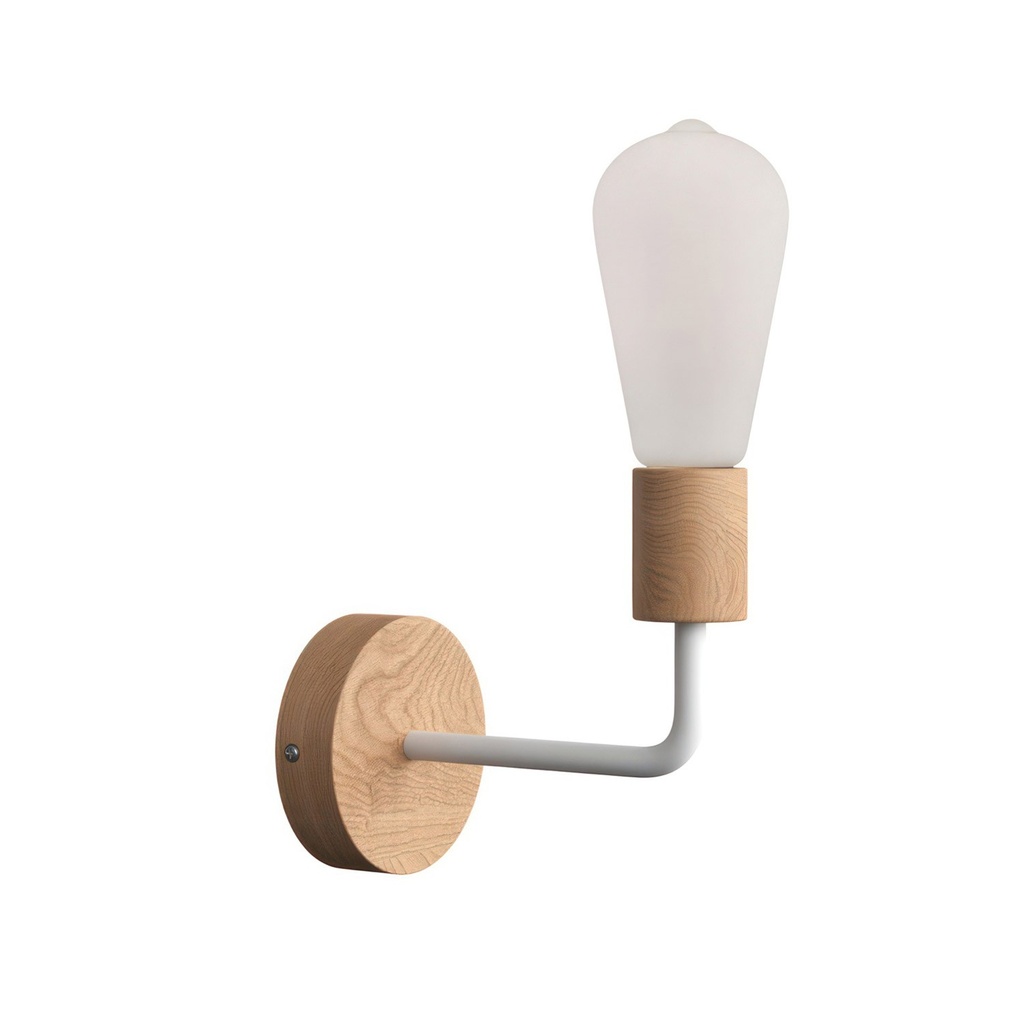 [APL401FB10VB] Fermaluce Wood, wooden wall light with bent extension