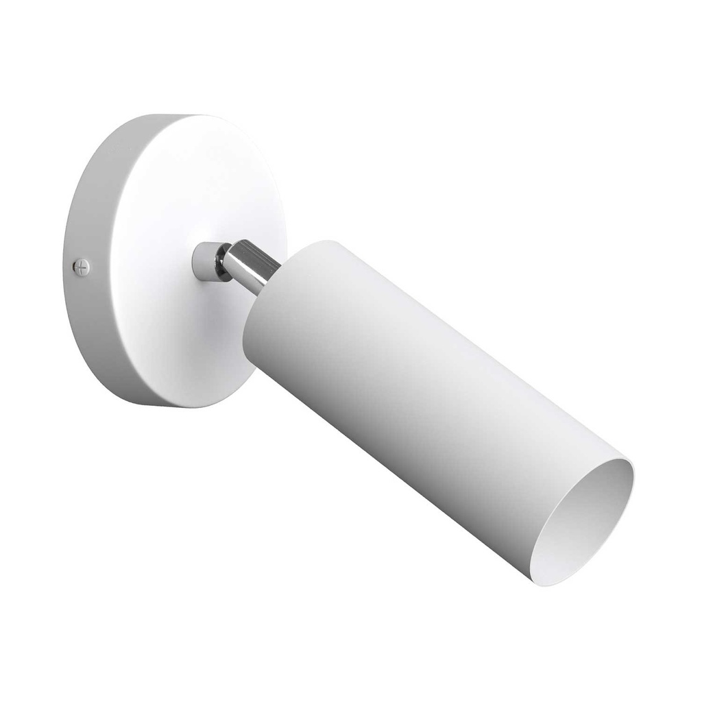 Applique Fermaluce Metal avec spot orientable en métal et abat-jour Tub-E14 – Sans Matter, Sans ampoule, Blanc