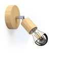 Fermaluce Wood 90°, natural wood wall or ceiling light – Without bulb
