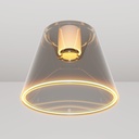 Design ceiling light with smoky cone-shaped Ghost bulb – White