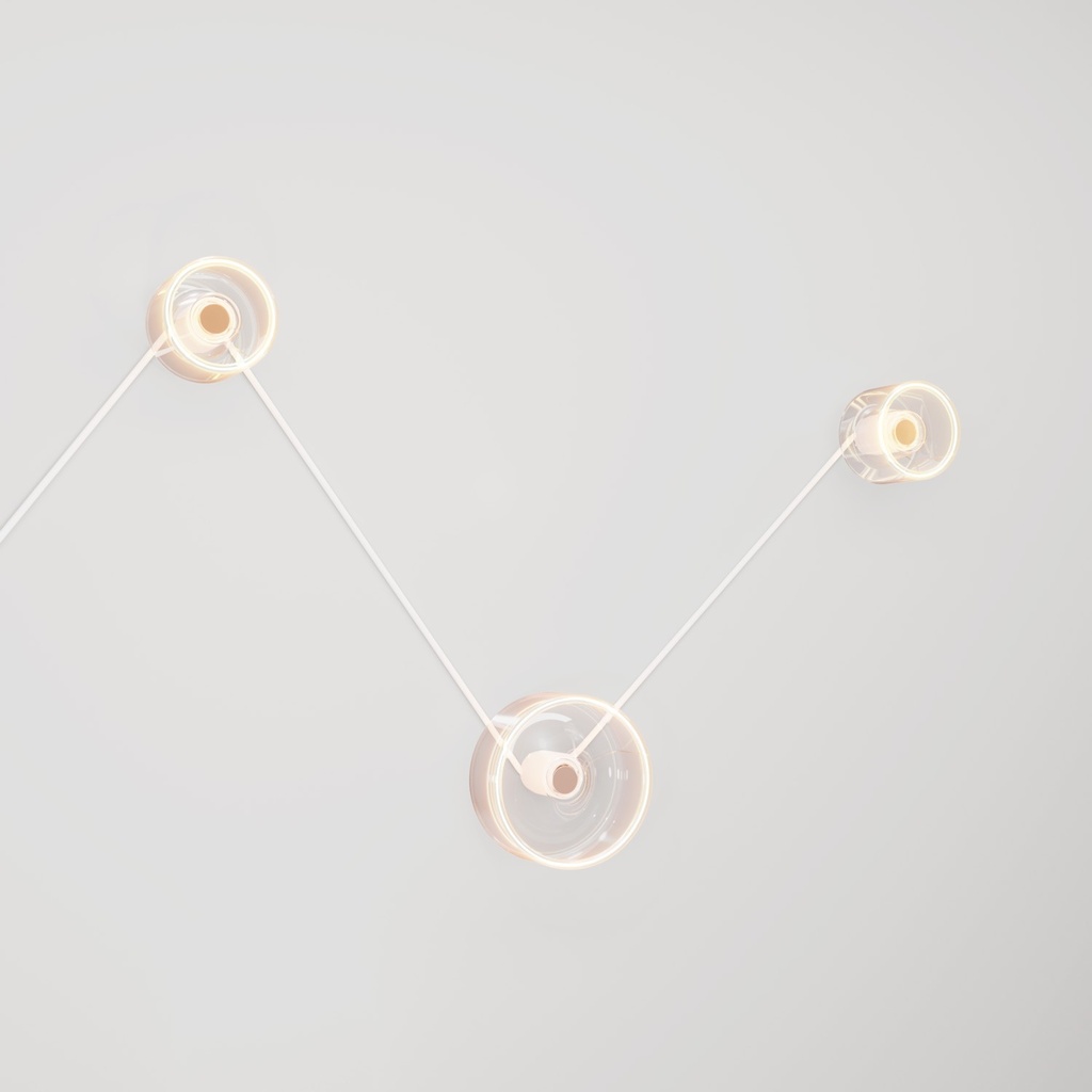 Lampada da parete Spostaluce con 3 lampadine Ghost – Bianco