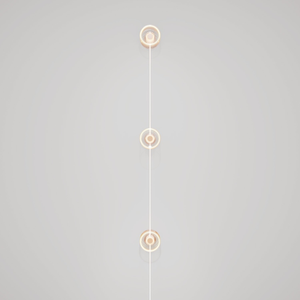 Spostaluce wall lamp with plug and 3 Ghost bulbs – White
