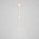 Spostaluce wall lamp with plug and 3 Ghost bulbs – White