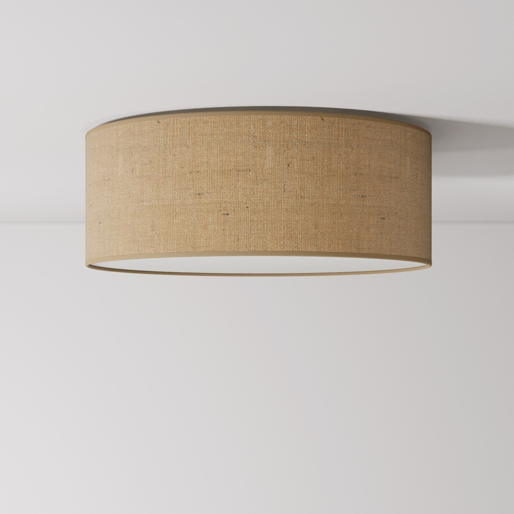 Plafonnier en tissu Medium Slim - Made in Italy – Jute naturel, Sans ampoule