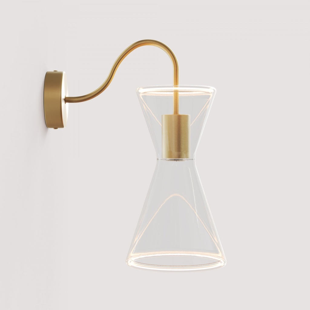 Applique Ghost Doppio cono con estensione a S – Bronzo satinato
