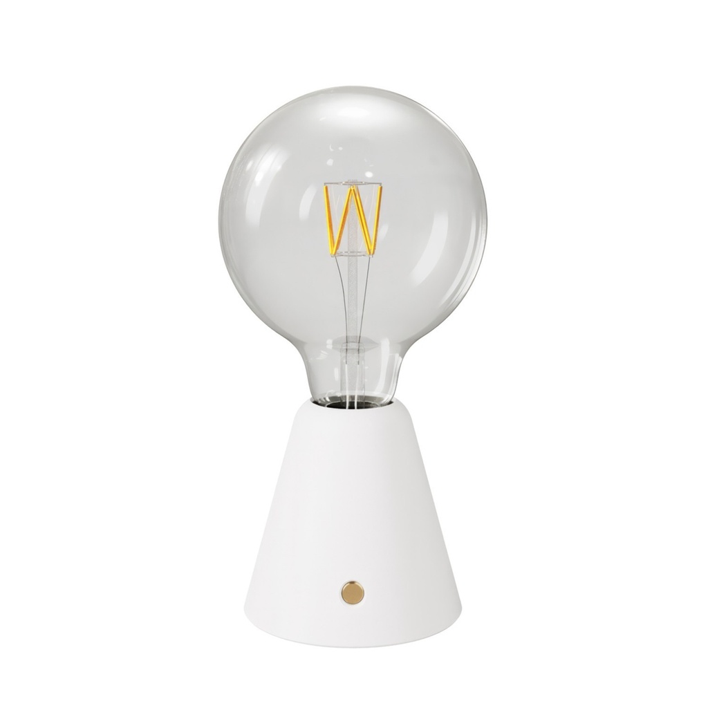 [CABLESS01-VB-B04] Portable and rechargeable Cabless01 LED lamp with G125 globe bulb (White)