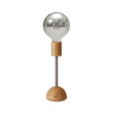 Lampe portable et rechargeable Cabless02 avec ampoule globe demi-sphère argent