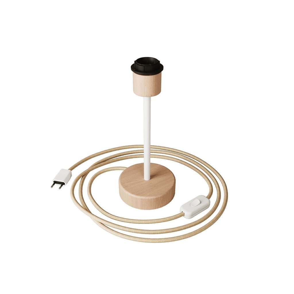 [ABLB3110E20VBOFEUBRN06] Wooden table lamp suitable for a lampshade - Alzaluce Wood (EU)