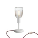 Lampada da tavolo Alzaluce Tiche in metallo – Bianco opaco, Spina EU, Con interruttore