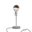 Alzaluce Half Cup metal table lamp – Chrome, EU, With switch