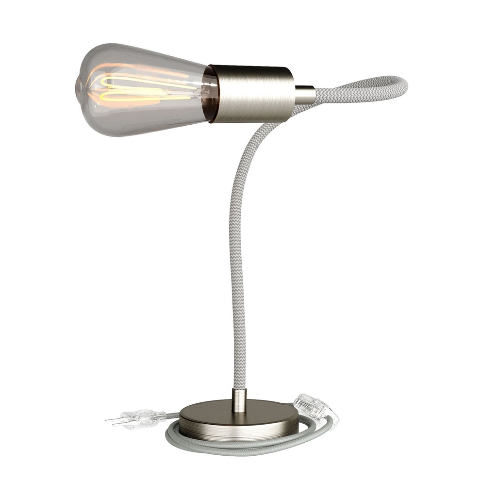 [ABM21TISFLTISRM75EUTRM03] Table Flex lampada da tavolo snodabile a luce diffusa (Senza lampadina, Titanio satinato, Spina EU)