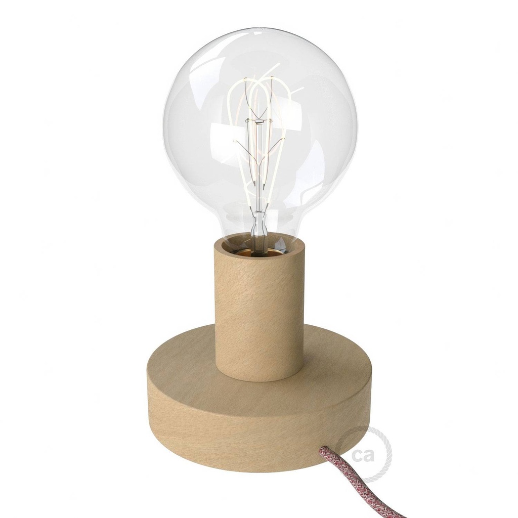 Posaluce – Tischleuchte aus Holz Small – EU-Stecker