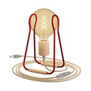 Lampe de table Taché Wood – Sans ampoule, Fiche UE, Rouge avec câble en jute