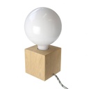 Posaluce Cubetto, natural wood table lamp – Without bulb, EU plug