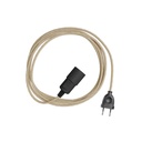 Snake – Plug-in-Lampe mit farbigem Textilkabel – EU-Stecker, RN06, 3 Meter
