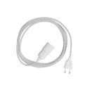 Snake Twisted, lampada plug-in con cavo trecciato in tessuto – Spina EU, TC01, 3 metri