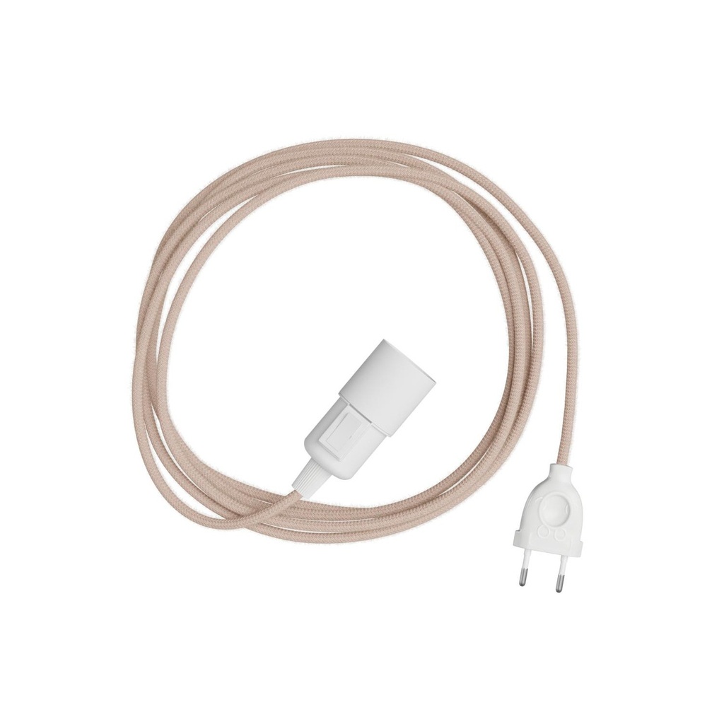 [PSITBPLI3RD71] Snake Zig-Zag – Plug-in-Lampe mit Textilkabel im Zig-Zag-Effekt (EU-Stecker, RD71, 3 Meter)
