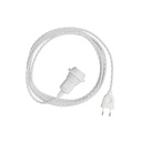 Snake Twisted for lampshade - Plug-in lamp with twisted textile cable – EU plug, TC01, 3 metres