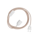 SnakeBis Zig-Zag - Wiring with lamp holder and textile cable Zig-Zag effect – EU, RD71, 3 metres, E14
