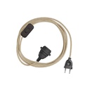 SnakeBis for lampshade - Wiring with lamp holder and coloured textile cable – EU, RN06, 3 metres, E14