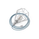 Table Snake - Lampada plug-in con paralume a gabbia Diamond – Bianco, Spina EU