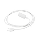 Lampe Snake en silicone avec interrupteur et fiche – Sans ampoule, Blanc, Fiche UE