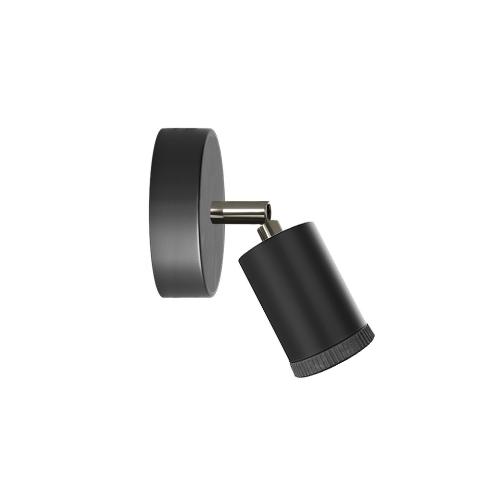 Fermaluce Mini Spotlight GU10 schwenkbarer Wand- oder Deckenstrahler mit Gelenk – Schwarz