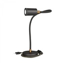 Lampada da tavolo snodabile Table Flex GU10 con mini faretto LED – Nero, Europea (EU)