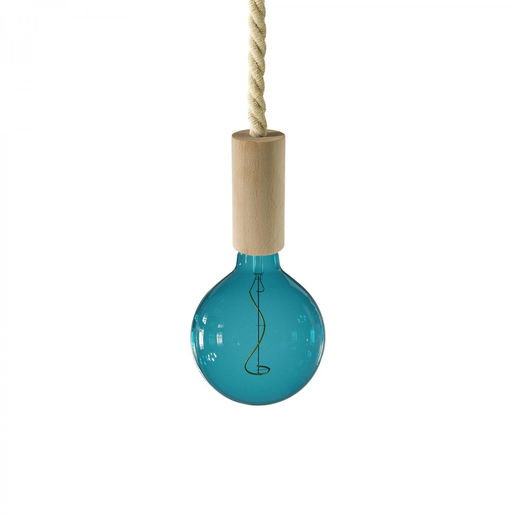 [PDW1615S20] Suspension avec cordon nautique XL et finitions en bois, ampoule incluse (Neutre (CLS20))