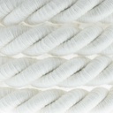 Cordon électrique XL gainé de tissu 3x0.75 – Coton brut, 16 mm