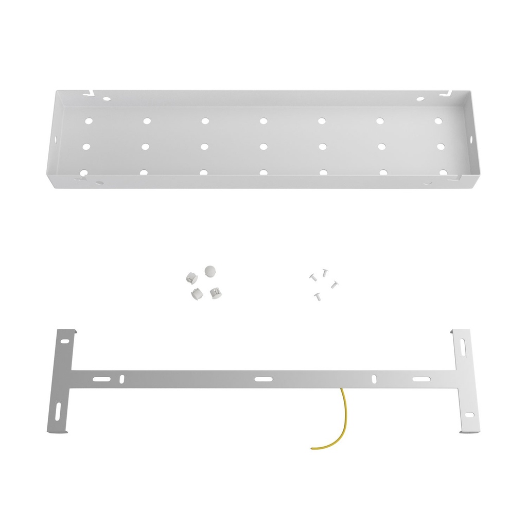 [KRM521221F6LVBO] Plafoniera rettangolare Rose-One 520x120 mm con 21+6 fori (Bianco opaco)