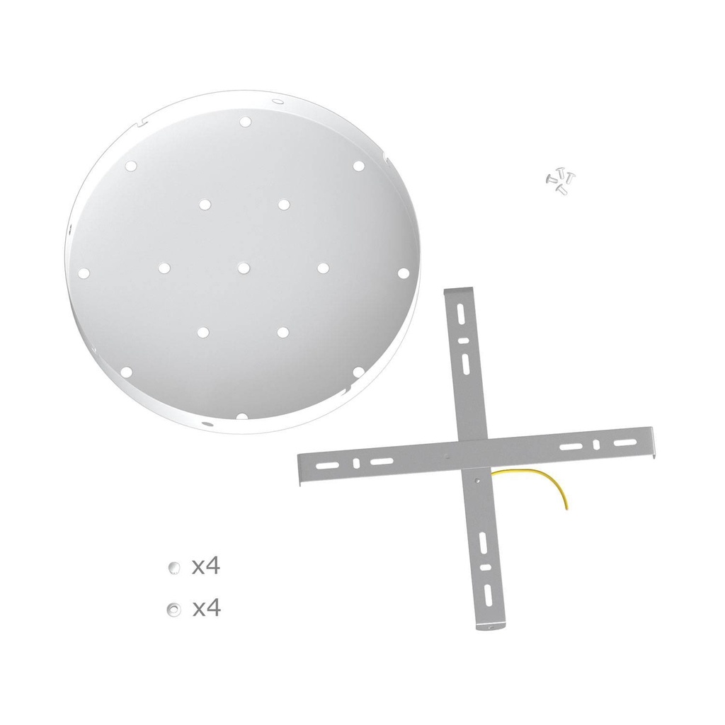 [KRM3015F4LVBO] Rosone 300 mm con 15+4 fori per sistema Rose-One (Bianco opaco)