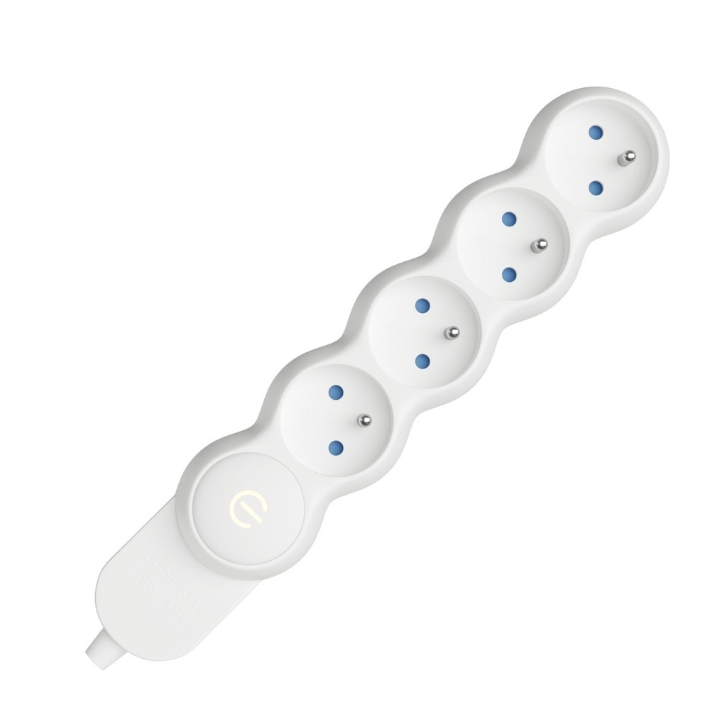 [MP4F1BI] French power strip without electrical cable 4 earthed sockets 16A 250V 3500W