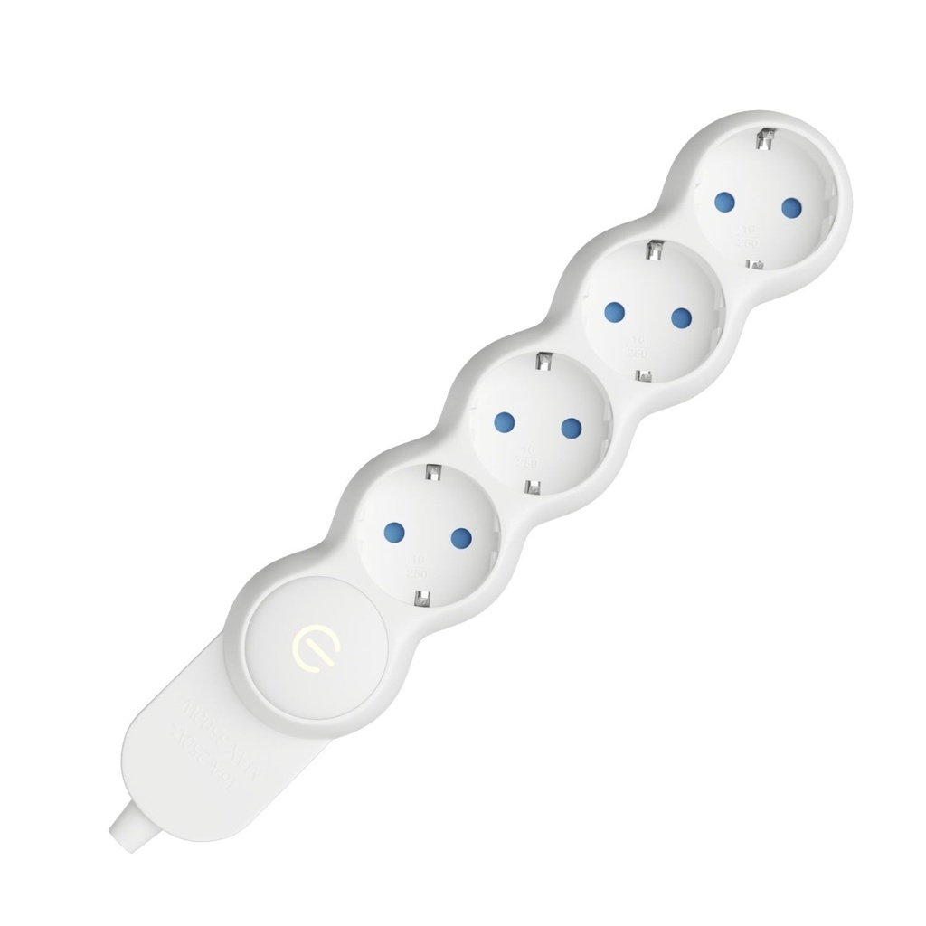 [MP4T1BI] Multipresa tedesca senza cavo 4 prese 16A 250V 3500W (Bianco)