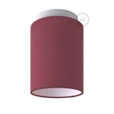 Plafoniera o applique metallica Fermaluce con paralume Cylinder 15cm h18cm – Senza lampadina