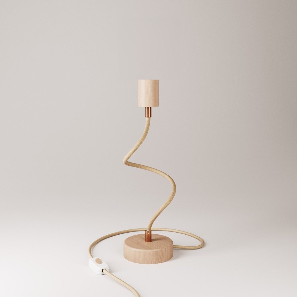 [ABLB0110FL60RASRN06INNRN06] Lampada da tavolo orientabile Table Flex Wood (Senza lampadina)