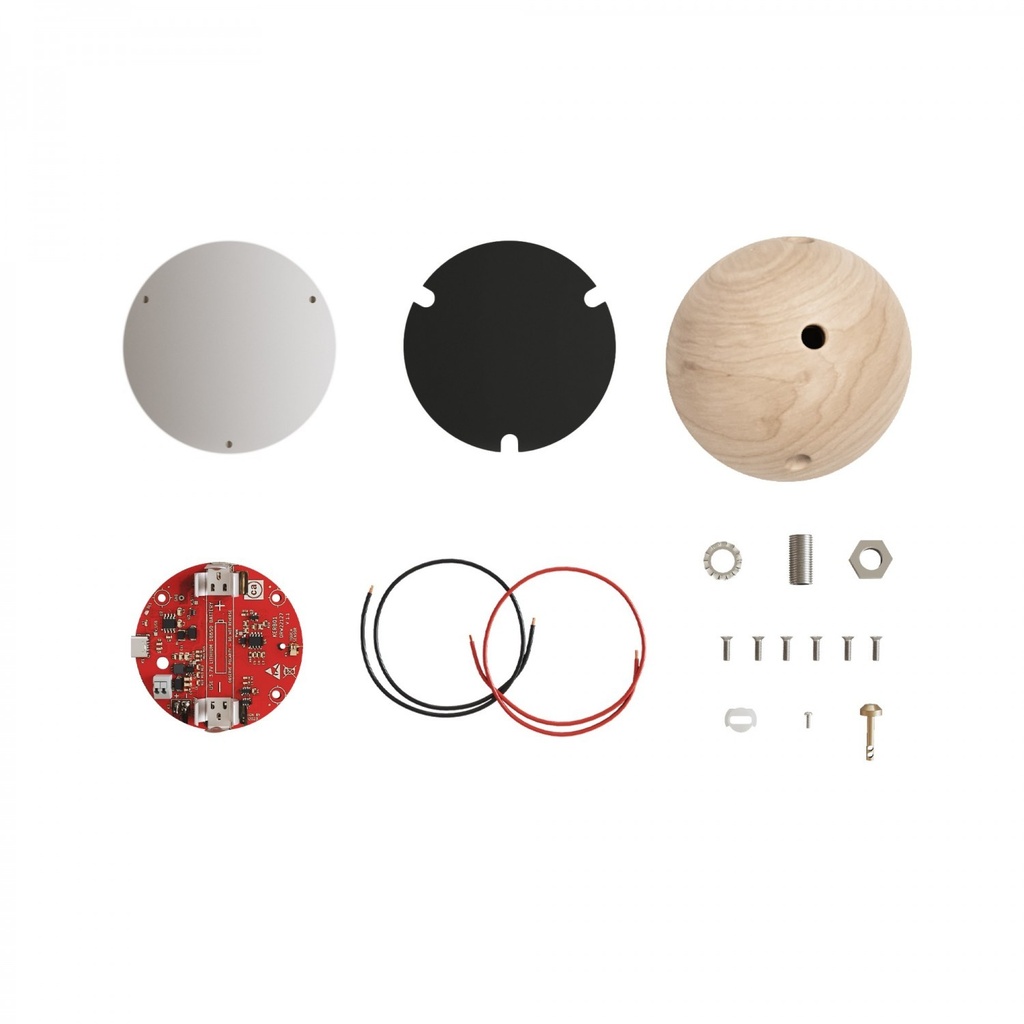 [CABLESS02-DIY-NATNAT] Kit supporto semisferico per lampade portatili a batteria