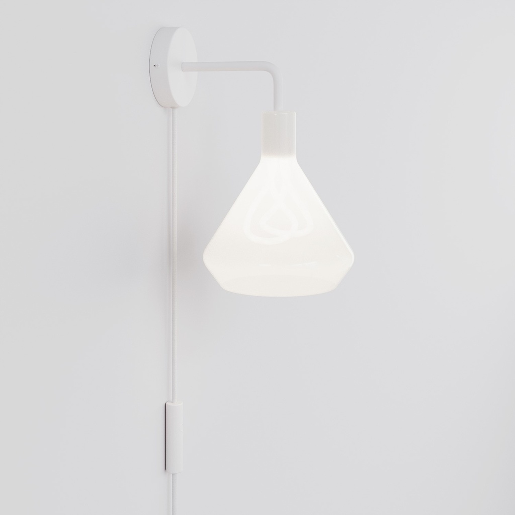 [PLUMEN-APM4VBORM01-VETRO-001] Lampada con spina Plumen Drop Top 001 (Bianco, Europa)