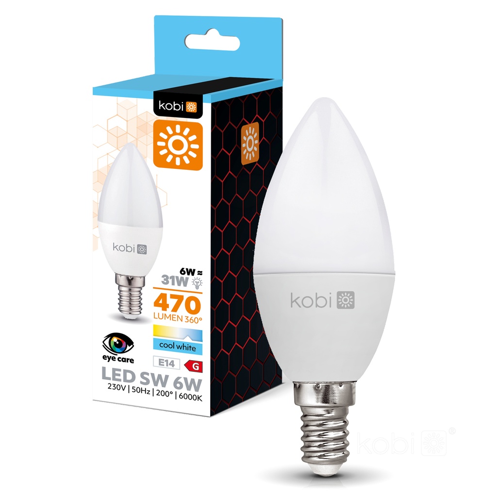 [001367] KOBI Lampadina LED SW 6W E14 6000K