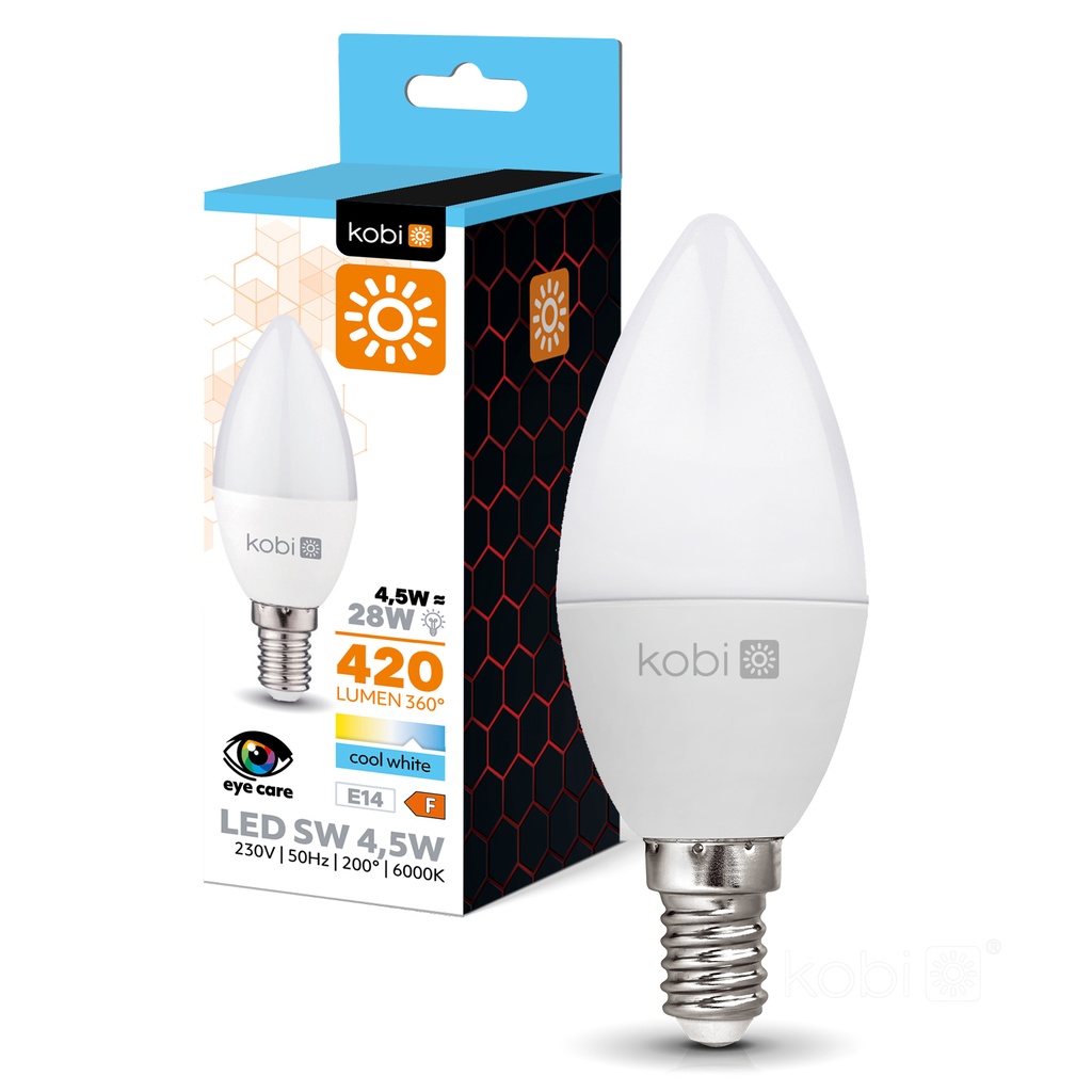 [001364] KOBI Lampadina LED SW 4,5W E14 6000K