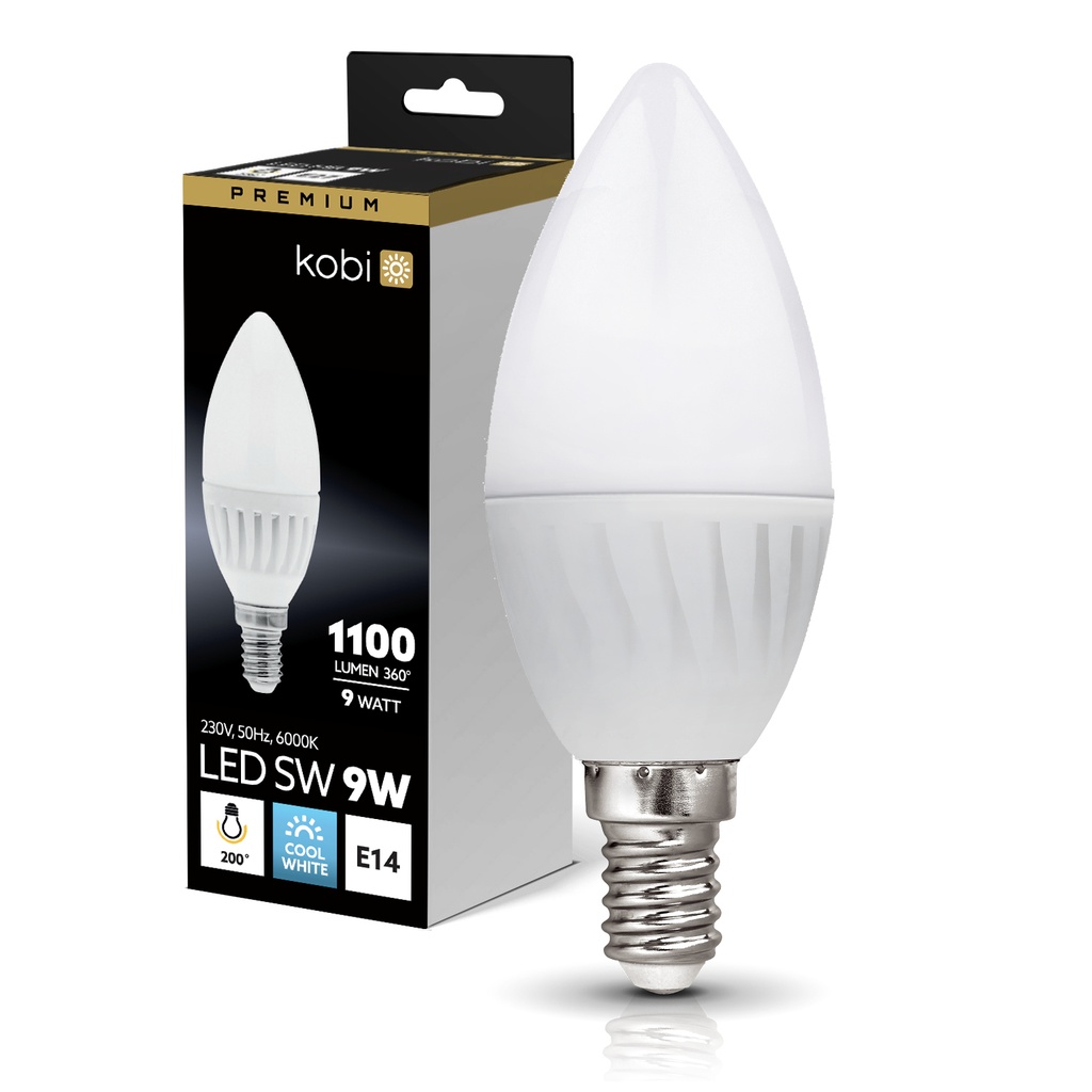 [001372] KOBI Lampadina LED SW 9W E14 6000K