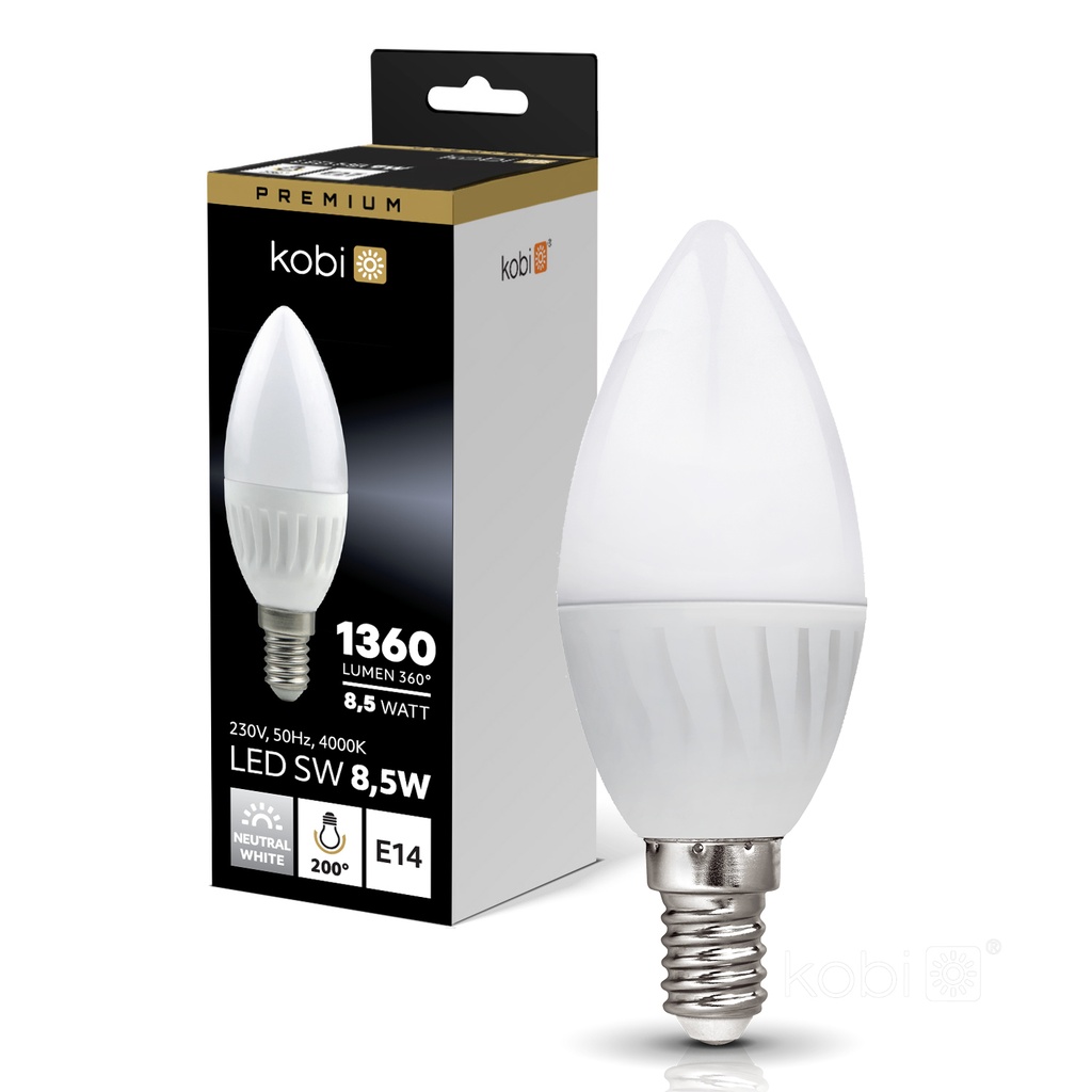 [004459] KOBI Lampadina LED SW 8,5W E14 4000K