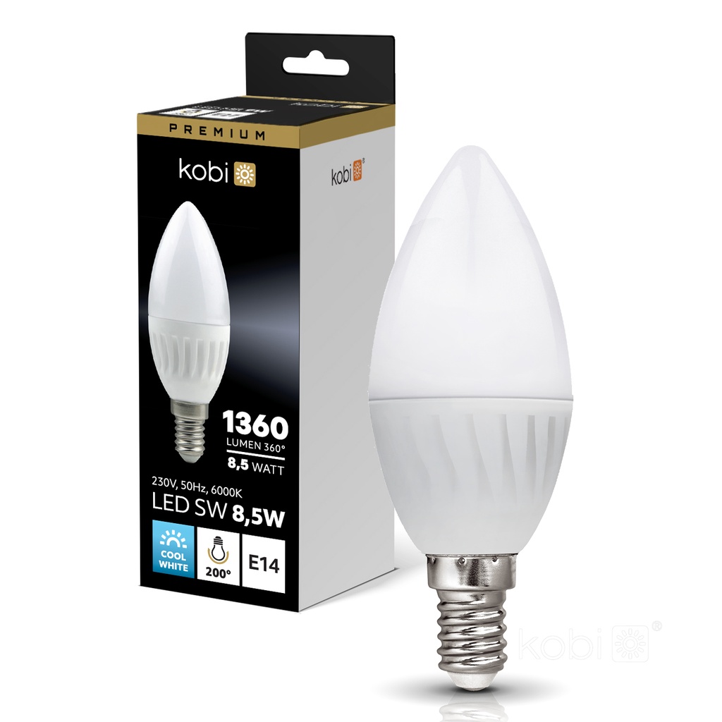 [004460] KOBI Lampadina LED SW 8,5W E14 6000K