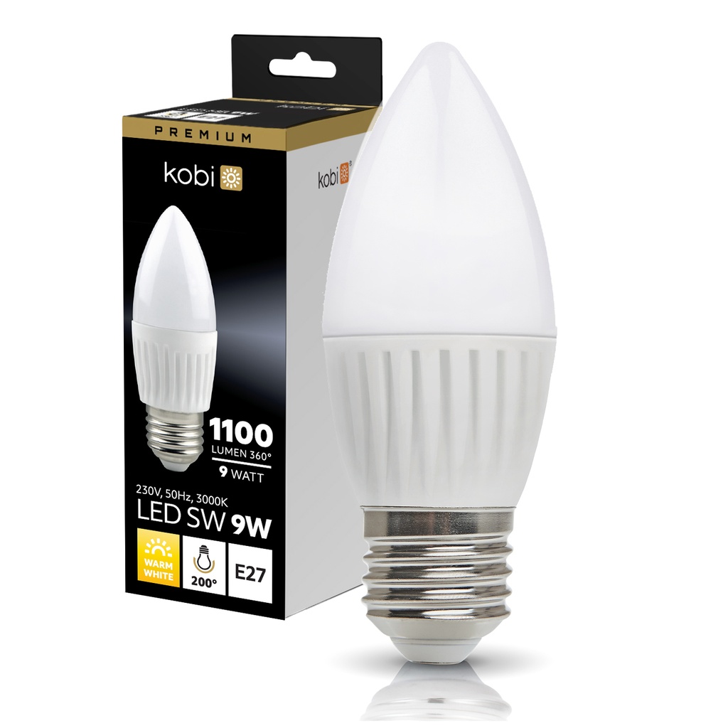 [001377] KOBI Lampadina LED SW 9W E27 3000K