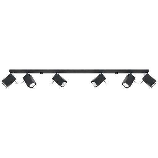 [SL.0460] Lampada a soffitto MERIDA 6L nero